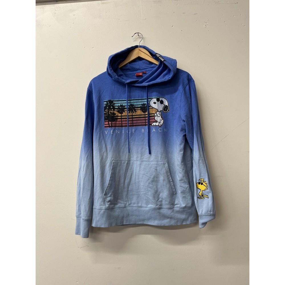 Snoopy Joe cool Venice Beach blue hoodie Medium Peanuts
